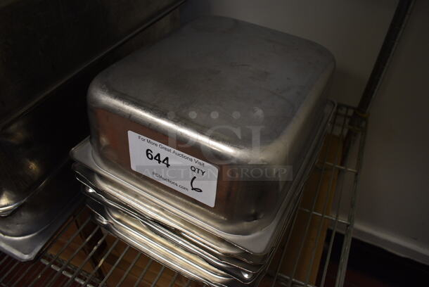 6 Stainless Steel 1/2 Size Drop In Bins. 1/2x4. 6 Times Your Bid! (drop in bin kitchen) - Image 4 of 4