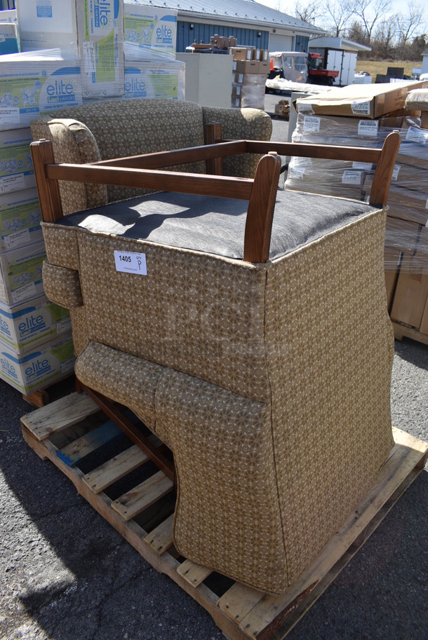 ALL ONE MONEY! Pallet Lot of Various Items Including 2 Tan Chairs. 32x30x44. (warehouse) - Image 1 of 4