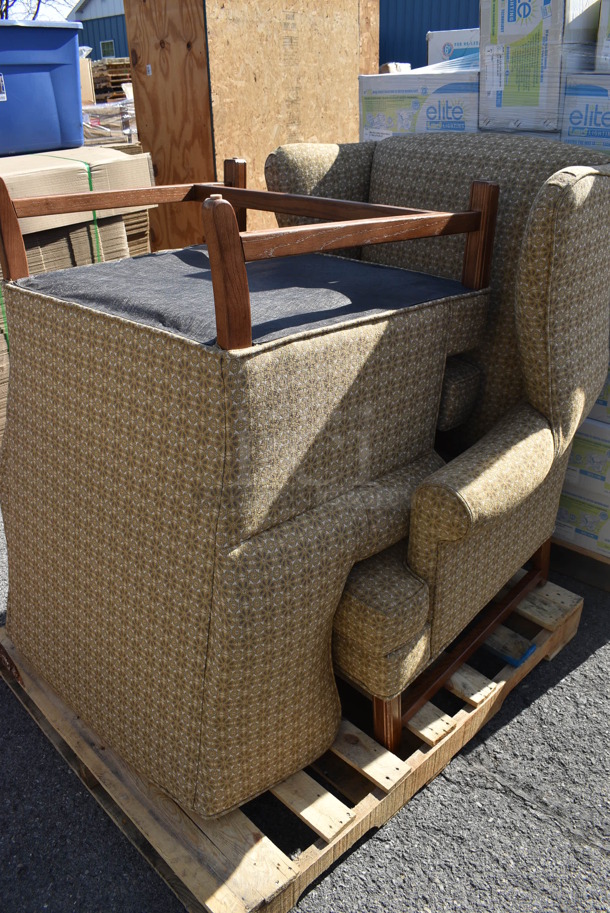 ALL ONE MONEY! Pallet Lot of Various Items Including 2 Tan Chairs. 32x30x44. (warehouse) - Image 2 of 4