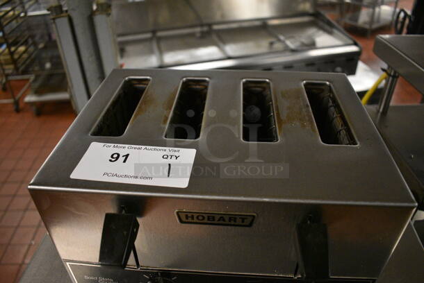 Hobart Model ET-27/4 Stainless Steel Commercial Countertop 4 Slot Toaster. 120 Volts, 1 Phase. 12.5x11x8. Unit Was In Working Condition When Restaurant Closed. (kitchen) - Image 5 of 6