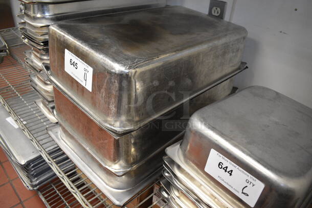 4 Stainless Steel Full Size Drop In Bins. 1/1x6. 4 Times Your Bid! (drop in bin kitchen) - Image 2 of 3