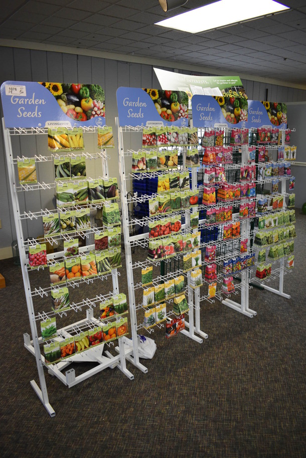 5 Various Metal Racks w/ Seed Packets. Includes 22x14x63.5. 5 Times Your Bid! (garden center) - Image 1 of 9