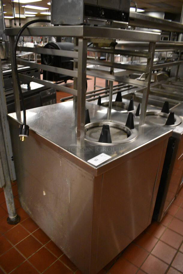 Stainless Steel Commercial Table w/ Plate Return Chute and Over Shelf. 25x33x57.5. (kitchen) - Image 2 of 4