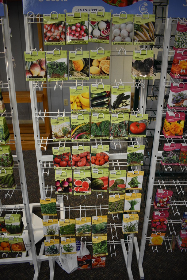 5 Various Metal Racks w/ Seed Packets. Includes 22x14x63.5. 5 Times Your Bid! (garden center) - Image 3 of 9