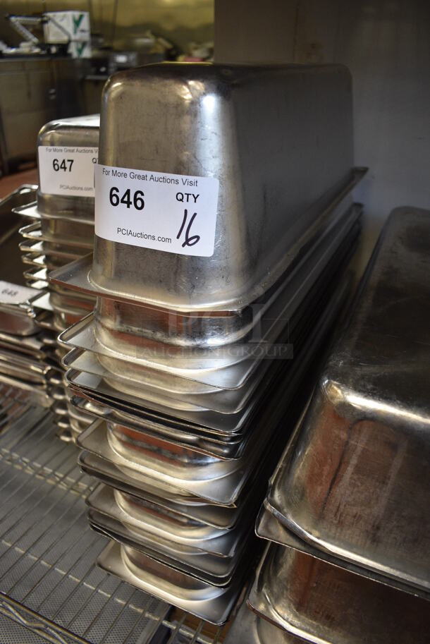 16 Stainless Steel Drop In Bins. 6.5x21x6. 16 Times Your Bid! (drop in bin kitchen) - Image 3 of 3