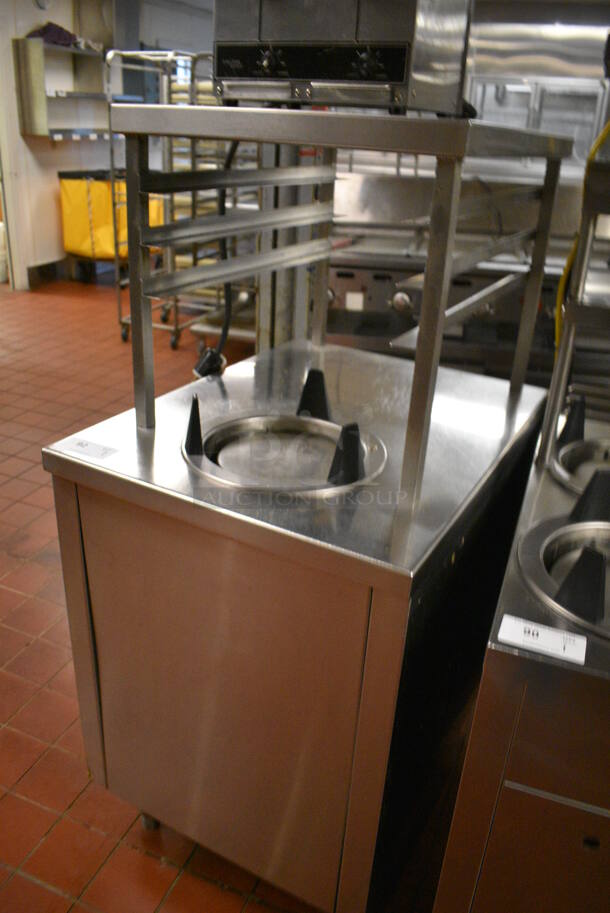 Stainless Steel Commercial Table w/ Plate Return Chute and Over Shelf. 25x33x57.5. (kitchen) - Image 4 of 4