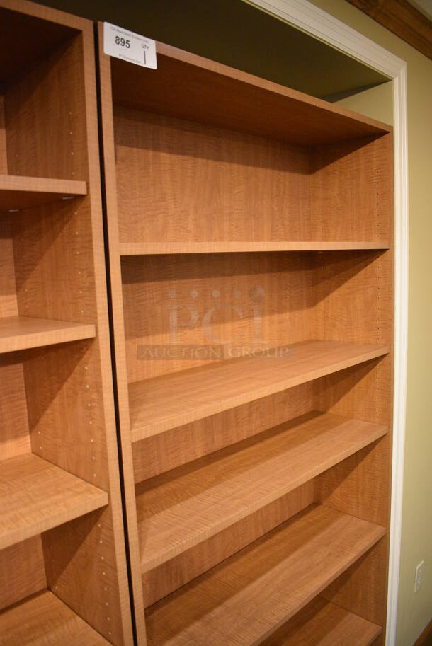 Wood Pattern Bookshelf. 40x12x84. (gift shop) - Image 2 of 3