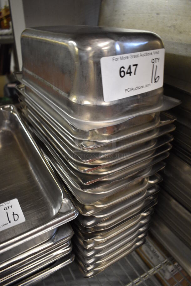 16 Stainless Steel 1/3 Size Drop In Bins. 1/3x4. 16 Times Your Bid! (drop in bin kitchen) - Image 2 of 3