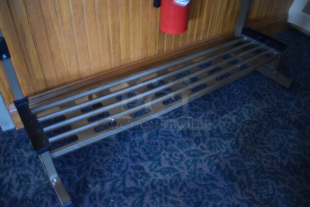 Brown Metal Coat Hanger Rack w/ Hangers. 49.5x18x69. (sunroom dining room) - Image 2 of 4