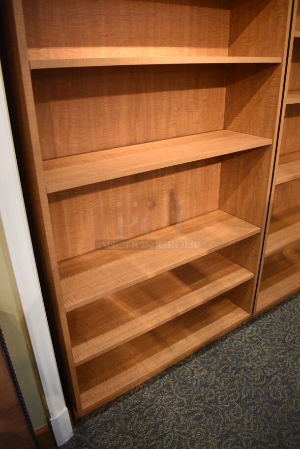 Wood Pattern Bookshelf. 40x12x84. (gift shop) - Image 4 of 4