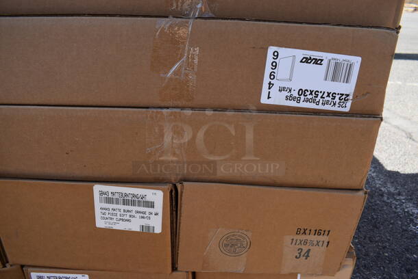 ALL ONE MONEY! Pallet Lot of Various Items Including Kraft Paper Bags. (warehouse) - Image 2 of 6