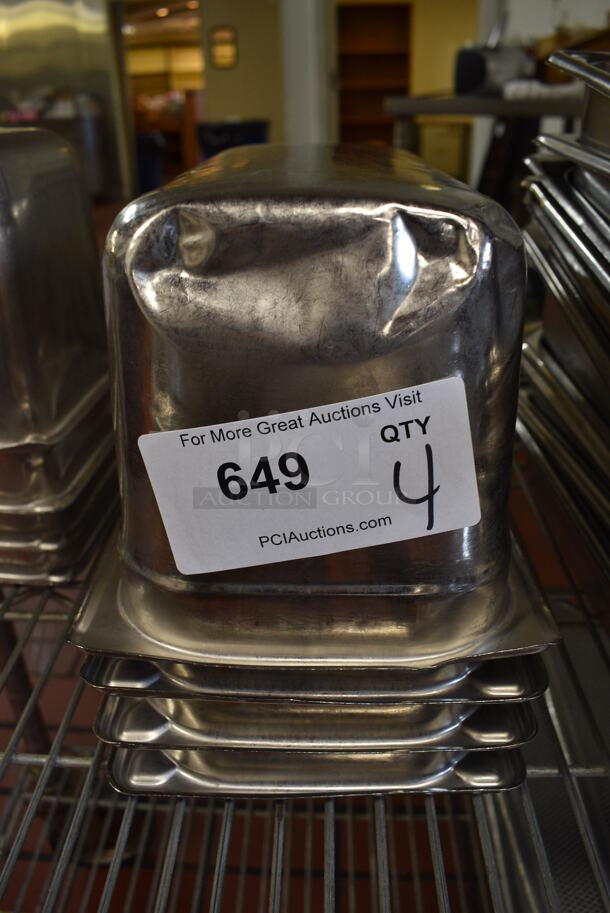 4 Stainless Steel 1/3 Size Drop In Bins. 1/3x6. 4 Times Your Bid! (drop in bin kitchen) - Image 1 of 3