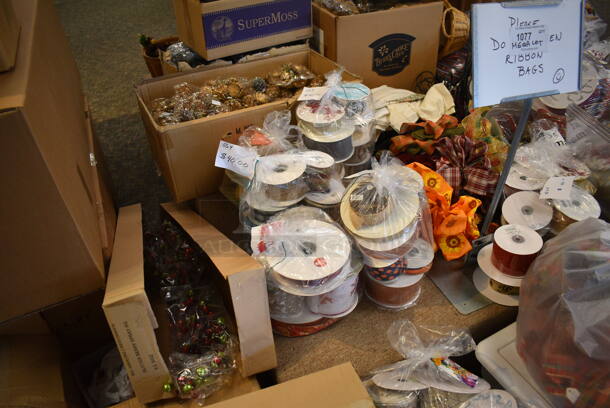 ALL ONE MONEY! Mega Lot of Various Items Including Ribbons! BUYER MUST REMOVE. (garden center) - Image 4 of 8