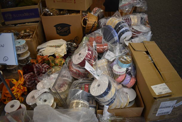 ALL ONE MONEY! Mega Lot of Various Items Including Ribbons! BUYER MUST REMOVE. (garden center) - Image 5 of 8