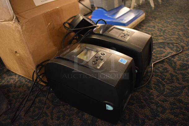 2 Go Dex Model RT200i Thermal Label Printers w/ Papers. 5x9.5x6.5. 2 Times Your Bid! (main dining room)  - Image 2 of 5