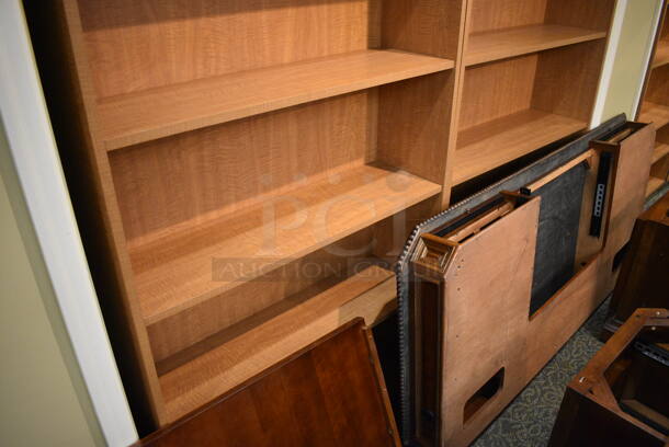 2 Wood Pattern Bookshelves. 40x12x84. 2 Times Your Bid! (gift shop) - Image 3 of 3