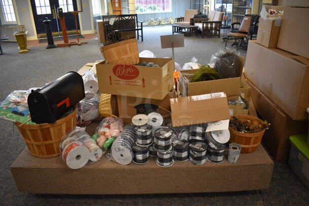 ALL ONE MONEY! Mega Lot of Various Items Including Ribbons! BUYER MUST REMOVE. (garden center) - Image 7 of 8