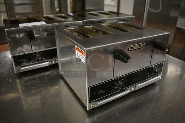 3 Hobart Model ET-27/4 Stainless Steel Commercial Countertop 4 Slot Toasters. 120/208/240 Volts. 12.5x11x8. 3 Times Your Bid! Unit Was In Working Condition When Restaurant Closed. (kitchen) - Image 2 of 5