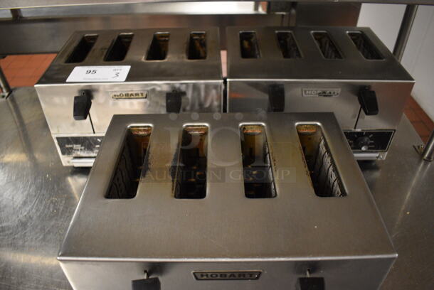 3 Hobart Model ET-27/4 Stainless Steel Commercial Countertop 4 Slot Toasters. 120/208/240 Volts. 12.5x11x8. 3 Times Your Bid! Unit Was In Working Condition When Restaurant Closed. (kitchen) - Image 3 of 5