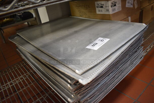 37 Metal Perforated Baking Sheets. 17.5x26x0.5. 37 Times Your Bid! (drop in bin kitchen) - Image 2 of 3