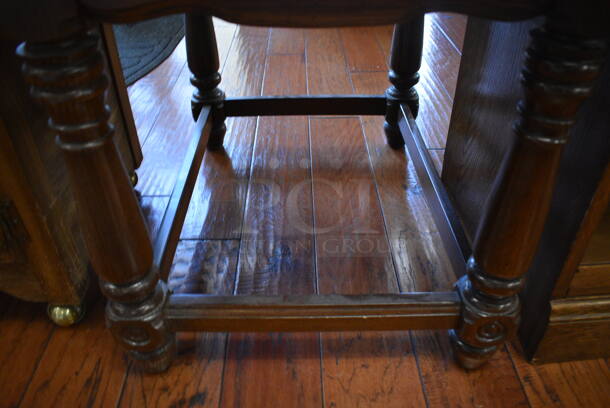 Wooden End Table w/ Under Shelf. 21.5x27.5x22. (gift shop) - Image 3 of 4