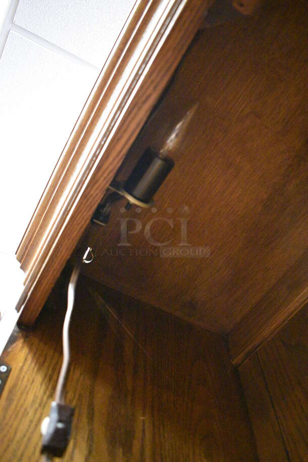 Wooden Cabinet w/ 2 Doors, Drawer and Under Shelf. 34x18x80. (gift shop) - Image 5 of 7