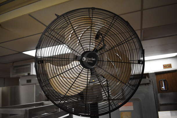 Comfort Zone Black Metal Floor Style Fan. 21x22x78. (kitchen) - Image 2 of 4