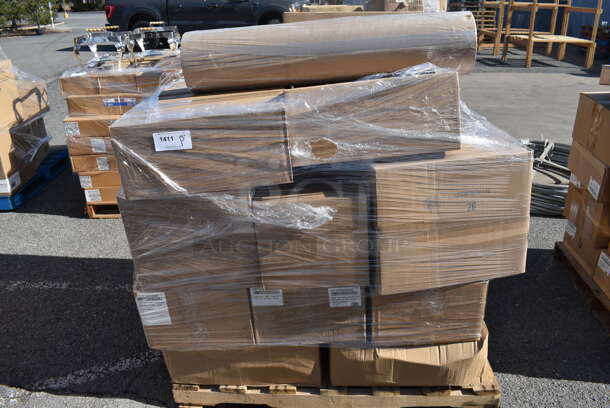 ALL ONE MONEY! Pallet Lot of Various Items Including Matte Orange Gift Boxes.  (warehouse) - Image 1 of 5