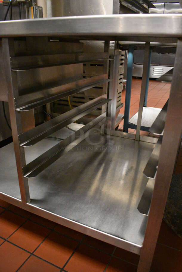 Stainless Steel Commercial Table w/ Pan Rack, Lower Pan Rack and Drawer. 39.5x36x59.5. (kitchen) - Image 4 of 6