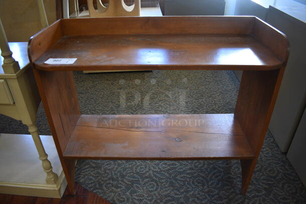 Wooden Counter w/ Under Shelf. 35x14.5x31.5. (gift shop)