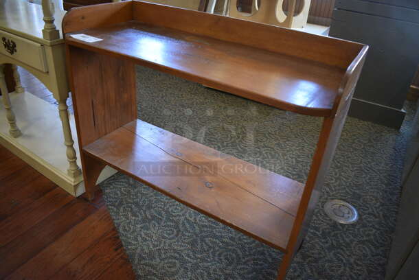 Wooden Counter w/ Under Shelf. 35x14.5x31.5. (gift shop) - Image 2 of 4