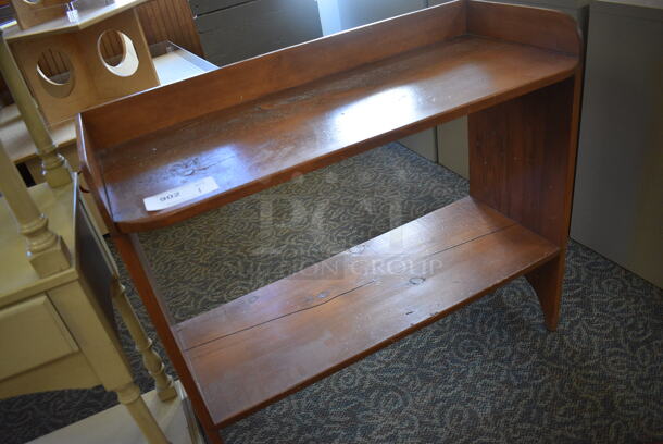 Wooden Counter w/ Under Shelf. 35x14.5x31.5. (gift shop) - Image 3 of 4
