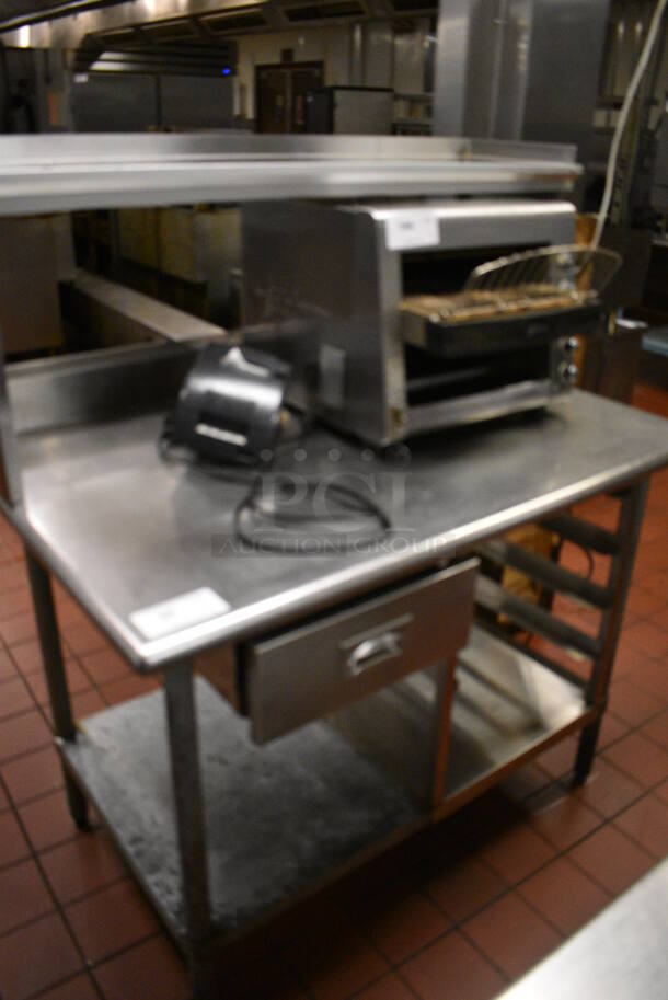 Stainless Steel Commercial Table w/ Pan Rack, Lower Pan Rack and Drawer. Does Not Include Contents. 48x30x55. (kitchen) - Image 2 of 6