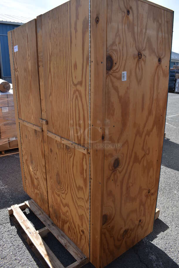 ALL ONE MONEY! Pallet Lot of Various Items Including Wooden 2 Door Cabinet. 56x26x70. (warehouse) - Image 4 of 5