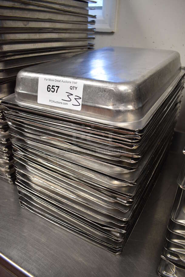 33 Stainless Steel Full Size Drop In Bins. 1/1x2. 33 Times Your Bid! (drop in bin kitchen) - Image 2 of 3