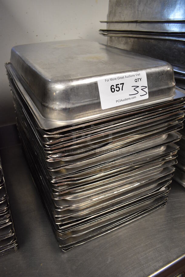 33 Stainless Steel Full Size Drop In Bins. 1/1x2. 33 Times Your Bid! (drop in bin kitchen) - Image 3 of 3