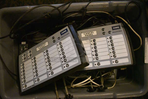 ALL ONE MONEY! Lot of 5 HME Cancel Panels in Gray Bin! 12.5x3x9. (main dining room) - Image 1 of 4