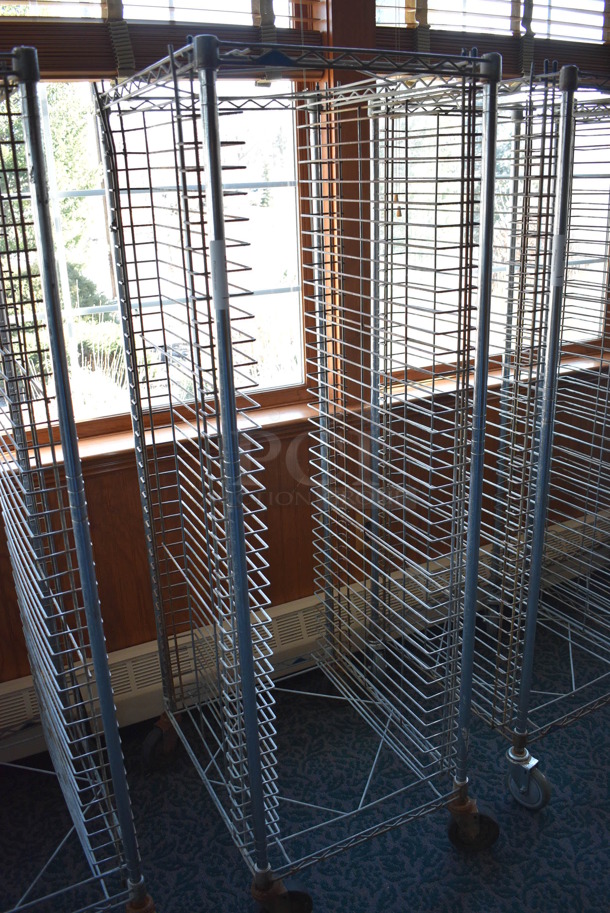 Metal Commercial Pan Transport Rack on Commercial Casters. 22x26x68. (sunroom dining room) - Image 2 of 4