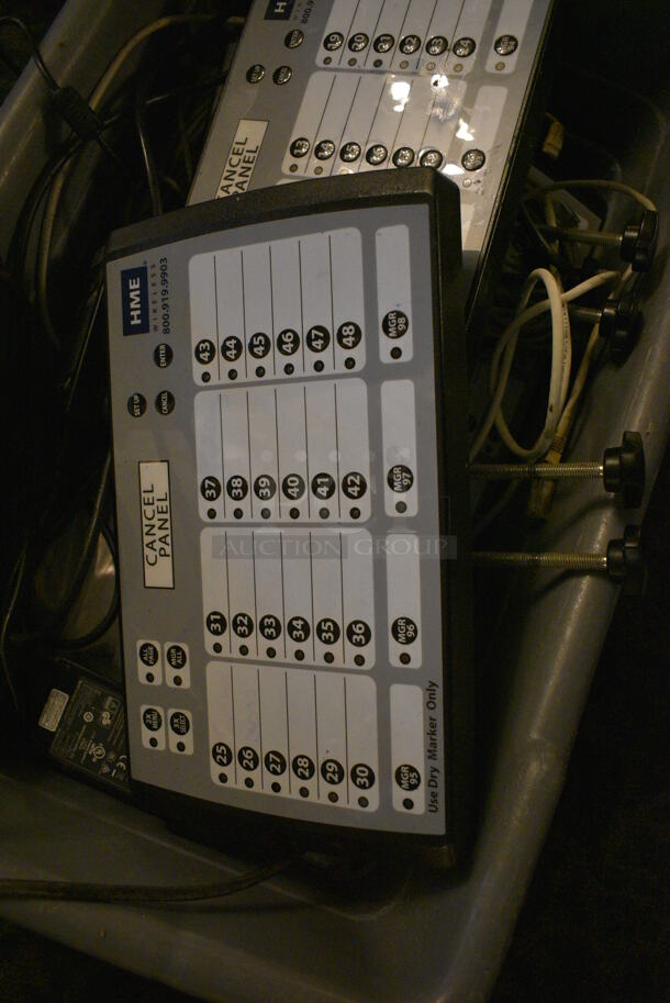 ALL ONE MONEY! Lot of 5 HME Cancel Panels in Gray Bin! 12.5x3x9. (main dining room) - Image 2 of 4