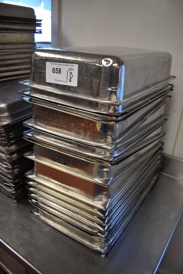 18 Stainless Steel Full Size Drop In Bins. 1/1x4. 18 Times Your Bid! (drop in bin kitchen) - Image 2 of 3