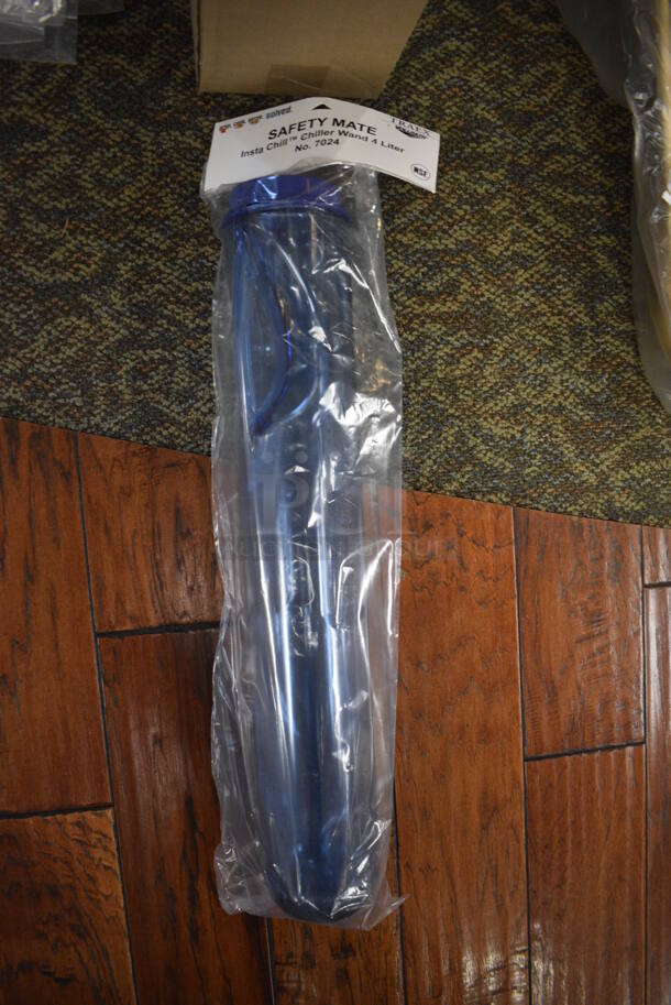 3 BRAND NEW IN BOX! Traex Safety Mate Blue Poly Insta Chiller Bottles. 4x4x24. 3 Times Your Bid! (gift shop) - Image 1 of 4