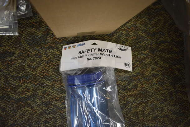 3 BRAND NEW IN BOX! Traex Safety Mate Blue Poly Insta Chiller Bottles. 4x4x24. 3 Times Your Bid! (gift shop) - Image 2 of 4