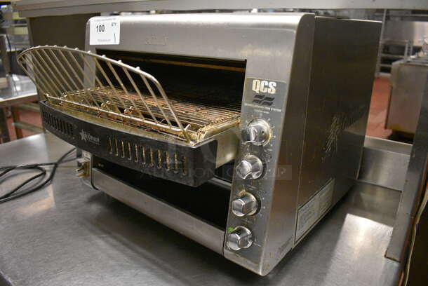 Star Holman Model QCS-3-1400HC Stainless Steel Commercial Countertop Electric Powered Conveyor Oven. 208 Volts, 1 Phase. 18.5x23x16. Unit Was In Working Condition When Restaurant Closed. (kitchen) - Image 3 of 6