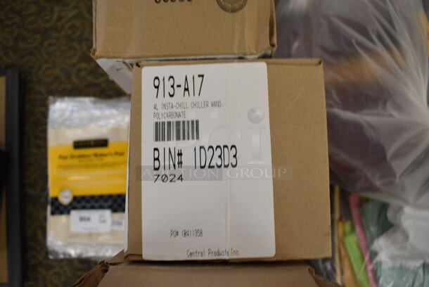 3 BRAND NEW IN BOX! Traex Safety Mate Blue Poly Insta Chiller Bottles. 4x4x24. 3 Times Your Bid! (gift shop) - Image 4 of 4