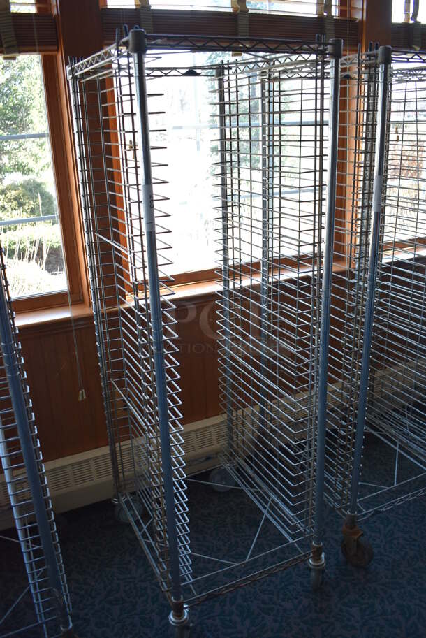 Metal Commercial Pan Transport Rack on Commercial Casters. 22x26x68. (sunroom dining room) - Image 2 of 4