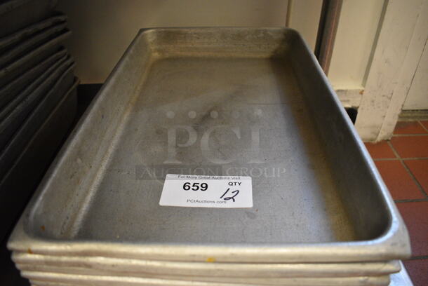 12 Metal Baking Pans. 13x21x2. 12 Times Your Bid! (drop in bin kitchen) - Image 3 of 3