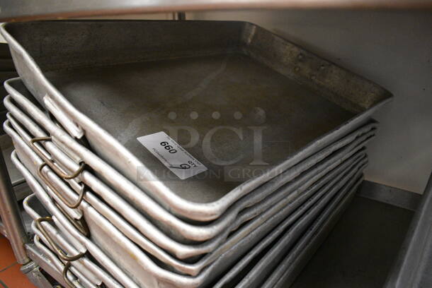 9 Metal Baking Pans. 17.5x26x3.5, 17.5x26x2.5. 9 Times Your Bid! (drop in bin kitchen) - Image 2 of 3