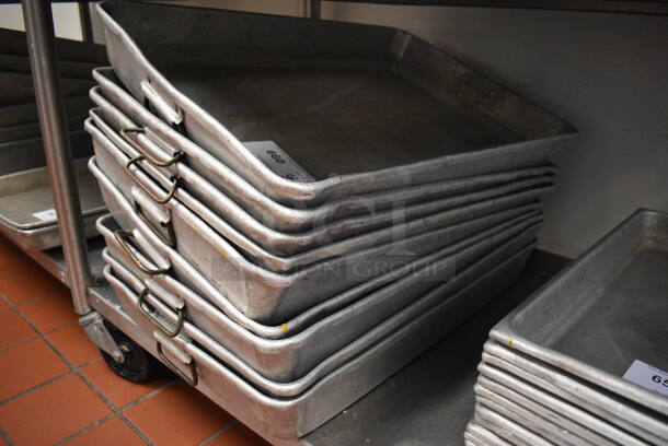 9 Metal Baking Pans. 17.5x26x3.5, 17.5x26x2.5. 9 Times Your Bid! (drop in bin kitchen) - Image 3 of 3