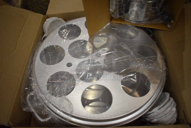 2 Various BRAND NEW IN BOX! Metal Items; Sifter and Pot. 8x8x6.5, 16x15x4. 2 Times Your Bid! (gift shop) - Image 2 of 3