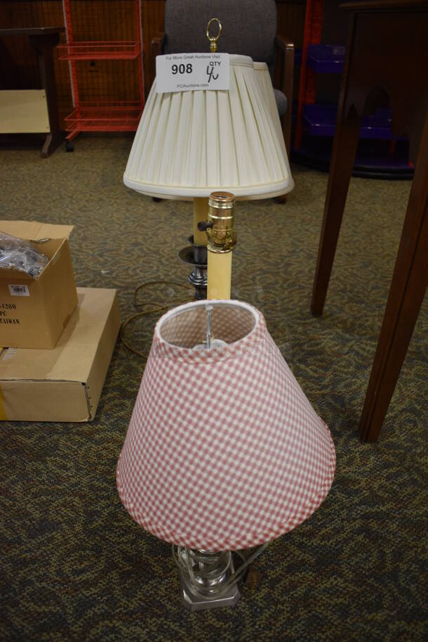 4 Various Lamps. Includes 13.5x13.5x29. 4 Times Your Bid! (gift shop)